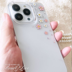 Mr. M 專屬 [mariaglace] 粉彩花朵裝飾智慧型手機保護殼 第2張的照片