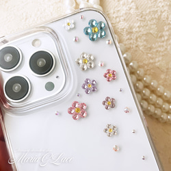 Mr. M 專屬 [mariaglace] 粉彩花朵裝飾智慧型手機保護殼 第4張的照片