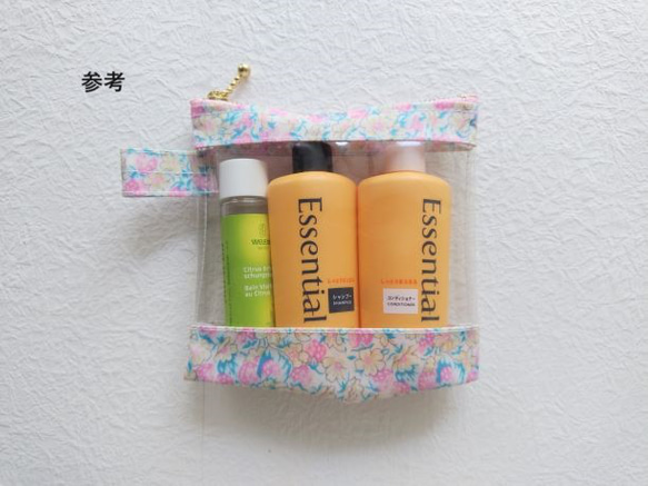 ★30％off★　XS-3 リバティ　ラミ　クリアポーチ　アイアンシ　赤　上品　大人　女性　プチギフト 8枚目の画像
