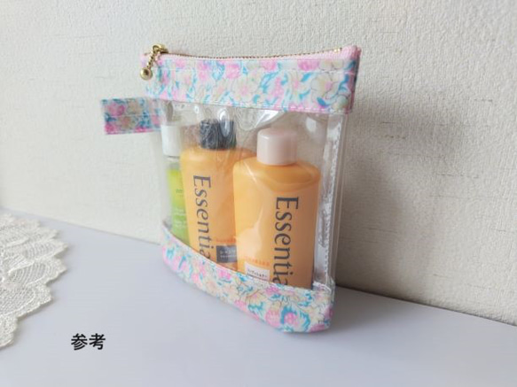 ★30％off★　XS-3 リバティ　ラミ　クリアポーチ　アイアンシ　赤　上品　大人　女性　プチギフト 9枚目の画像