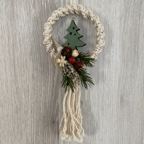 マクラメ☆アレンジ☆Christmas How To Make Macrame Christmas Wreath DIY | マクラメ
