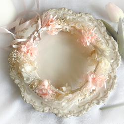 【送料無料】ベビーキッズ花冠　~angelpin white~  花かんむり　はなかんむり　子供用花冠　結婚式　誕生日　 2枚目の画像