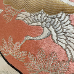 絹の帯から2wayバッグ　舞鶴文様　帯リメイク270 12枚目の画像