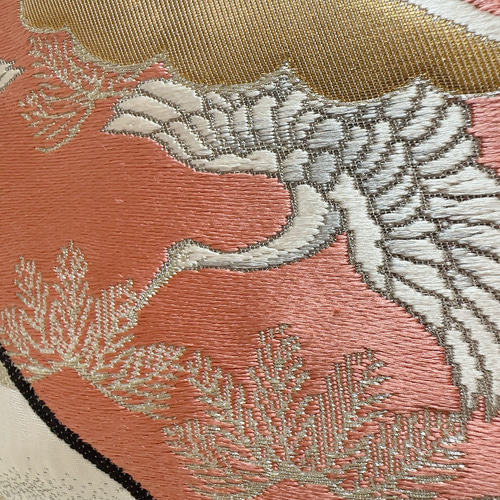 ◇30%off◇絹の帯から2wayバッグ 舞鶴文様 帯リメイク270