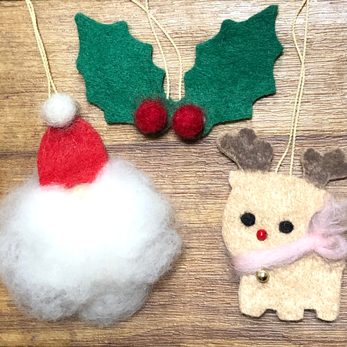 予約販売】クリスマス ガーランド オーナメント フェルトマスコット 8