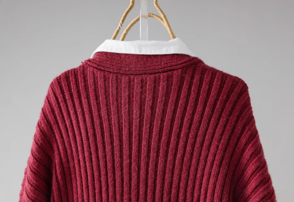 【秋冬の新作】 全4色 厚手セーターコート ミディアムニットカーディガン セータージャケット ゆったり  レディース 15枚目の画像