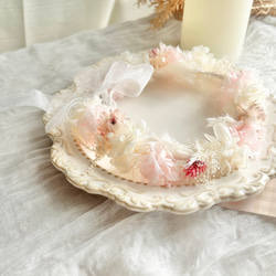 【送料無料】ベビーキッズ花冠　~springwhite~  花かんむり　はなかんむり　子供用花冠　結婚式　 3枚目の画像