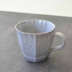 オリーヴ　マグカップ　白グレー　コーヒーカップ／0111143 1枚目の画像