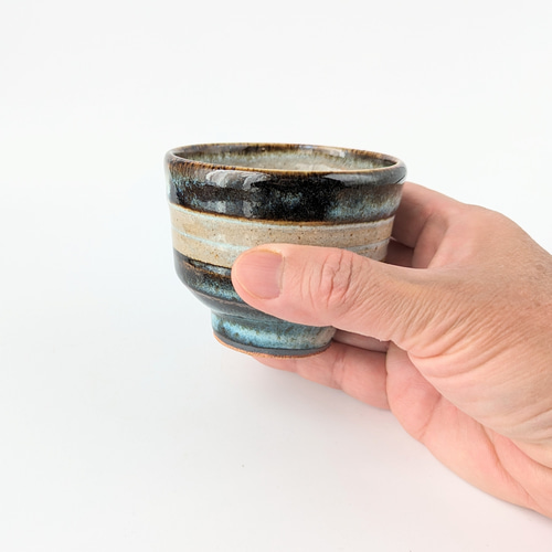 番茶碗5客セット 【手仕事 民藝 和 陶器】 湯呑み 酒津焼 kazu pottery