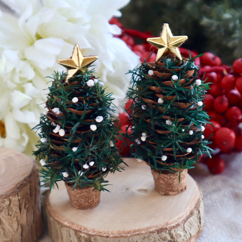 ドライフラワーꕤ︎︎木の実いっぱいmini松ぼっくりツリーꕤ︎︎