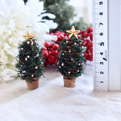 【ミニチュア】松ぼっくりの雪降るクリスマスツリー 9枚目の画像
