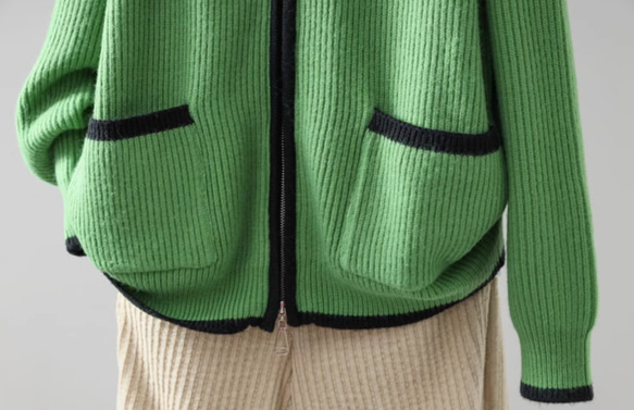 【秋冬の新作】全6色  ニットカーディガン セータージャケット ゆったり トップス レディース　カジュアル 14枚目の画像