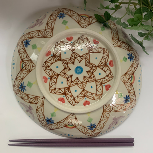 ワクワクプレート大皿 大皿 手作り陶器Rie 通販｜Creema(クリーマ 