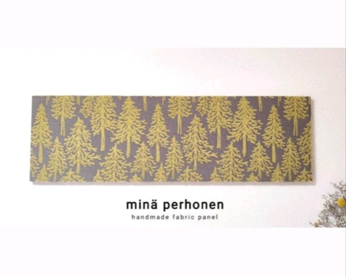 ファブリックパネル　ミナペルホネン　丸型　フォレストパレード　新築祝い　ベージュ ファブリックパネル ミナペルホネン 丸型 フォレストパレード