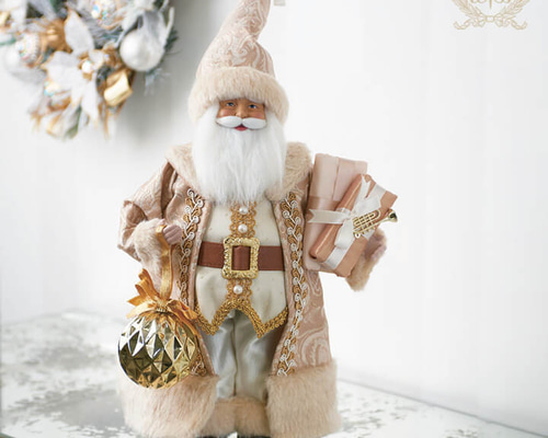 ☆クリスマスのディスプレイやプレゼントに☆サンタフィギュアゴールド