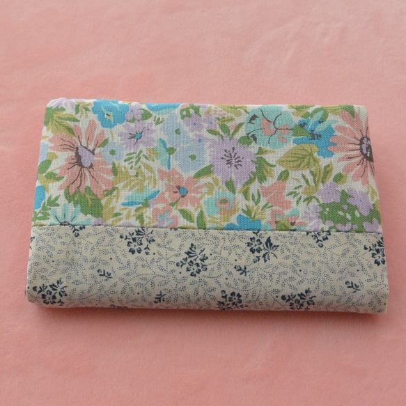 リバティ　ライトブルー＆ピンク花柄と小花柄の名刺・カードケース 5枚目の画像