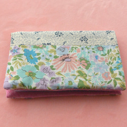 リバティ　ライトブルー＆ピンク花柄と小花柄の名刺・カードケース 4枚目の画像