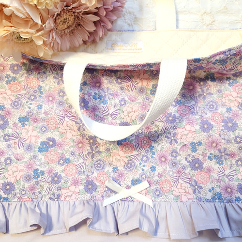 レッスンバック 上履き袋 女の子 花柄 入園入学セット 手提げ 靴袋