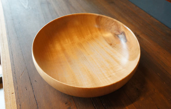 【木　皿　木製　食器　カレー皿】＃181　トチ 1枚目の画像