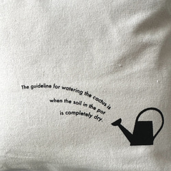 【BISOUオリジナルデザイン】A4対応 オリジナルキャンバストートバッグ（Cactus）／通学通勤バッグ 7枚目の画像