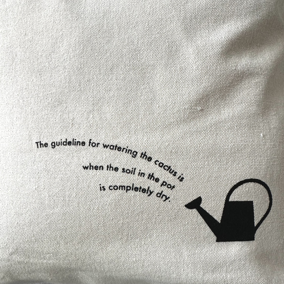 【BISOUオリジナルデザイン】A4対応 オリジナルキャンバストートバッグ（Cactus）／通学通勤バッグ 7枚目の画像