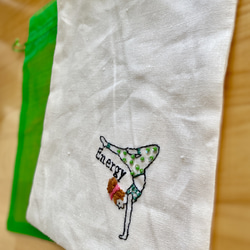 embroidery yoga pose pouch1 4枚目の画像