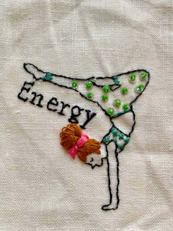 embroidery yoga pose pouch1 3枚目の画像