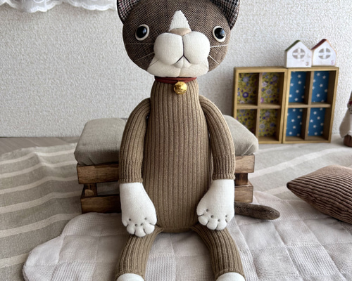 茶とらハチワレねこちゃん❗️】靴下ぬいぐるみ ぬいぐるみ art工房