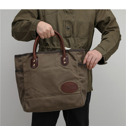 オイルワックスキャンバスバッグバッグ防水牛革大容量通勤バッグ 男女