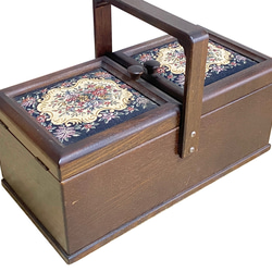 裁縫箱 ソーイングボックス 昭和 レトロ ビンテージ 6枚目の画像