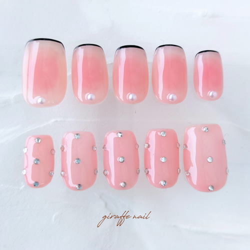 154 ネイルチップ フレンチネイル ピンクネイル チークネイル 大人  