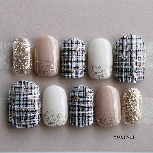 ツイードネイル ネイルチップ（つけ爪） yuki-nail 通販