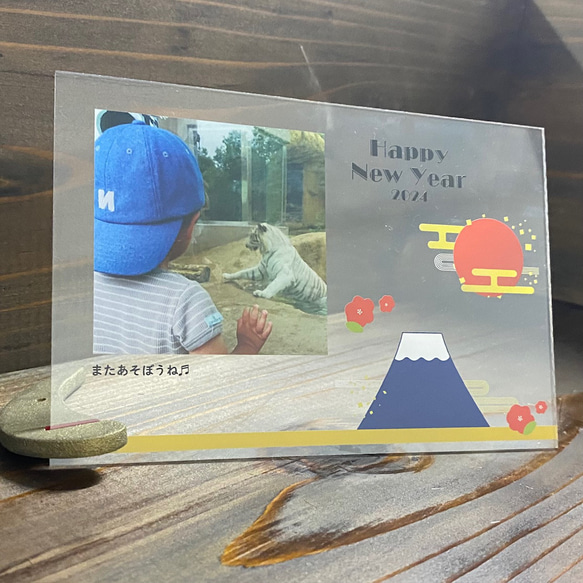 飾れる♪送れる♪メッセージカード　ポストカード　年賀状　送料無料　写真　フォト　オーダーメイド 2枚目の画像