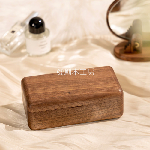 コンパクトサイズで携帯に便利!! アクセサリー収納ケース 木製 二段