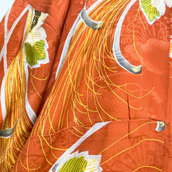 アンティーク 着物ガウン レトロ 着物リメイク 和装コート 和柄 ロング 和モード 男女兼用 N51105 16枚目の画像