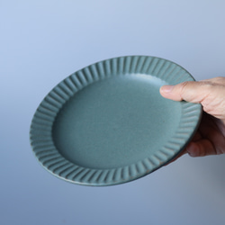 しのぎ皿　小　ブルーグレー 3枚目の画像