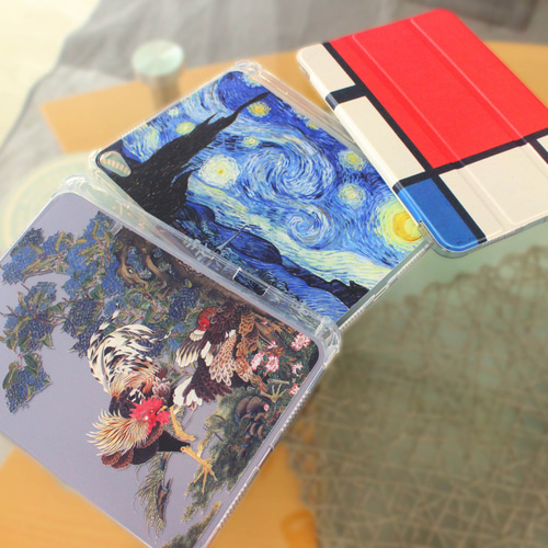 iPadケース】 手帳型 3つ折りスタンド ミュシャ ☆西洋画☆ アール