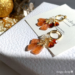 14kgf はちみつカラーのジェイド ペリドット アパタイト ピアス イヤリング 14kgf はちみつカラーのジェイド ペリドット アパタイト ピアス イヤリング