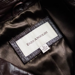 ENZO ANGIOLINI 羊革 アンティークシープスキン 本革 ロングウインドブレーカージャケット 革ジャン レザージャケッ 3枚目の画像