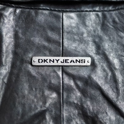 DKNY アイアンブランドジッパースーツシープスキンレザーアンティークシープスキン本革ジャケットレザージャケット 7枚目の画像