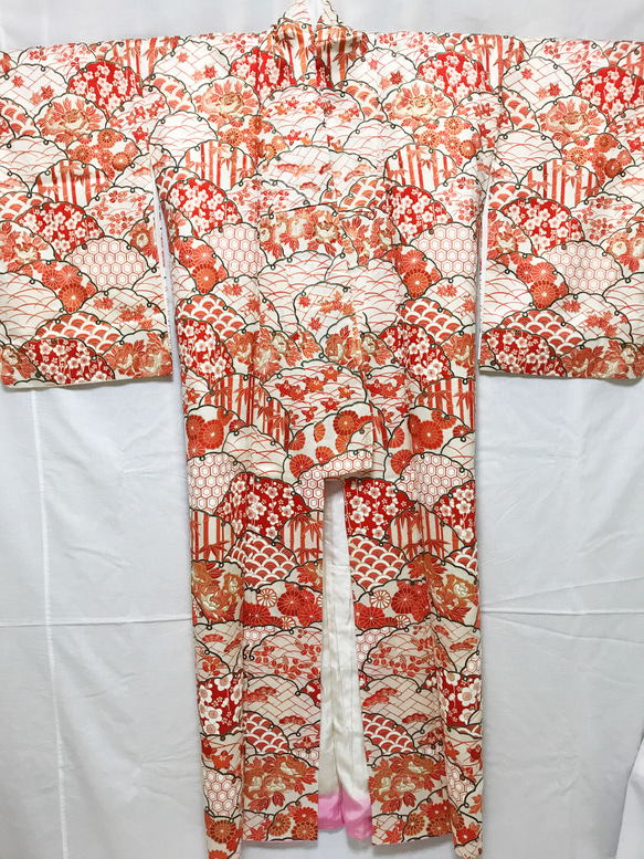 着物傘オブジェ ミニサイズ　アンティークの絹の着物使用　東京の職人が手仕事で制作　オンリーワン　プレゼントに最適　#17 6枚目の画像