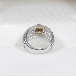 天然ジルコンとSV925の指輪（リングサイズ：9号、ロジウム、天然石、ロストワックス） 12枚目の画像