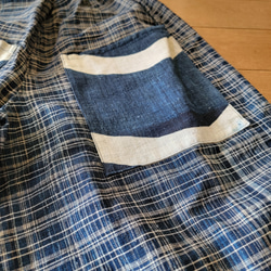 着物リメイク　手作り　珍しい残糸織　パンツ 10枚目の画像