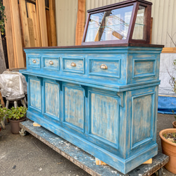 ヴィンテージ ウッド シャビー カウンター ヴィンテージ ウッド シャビー カウンター