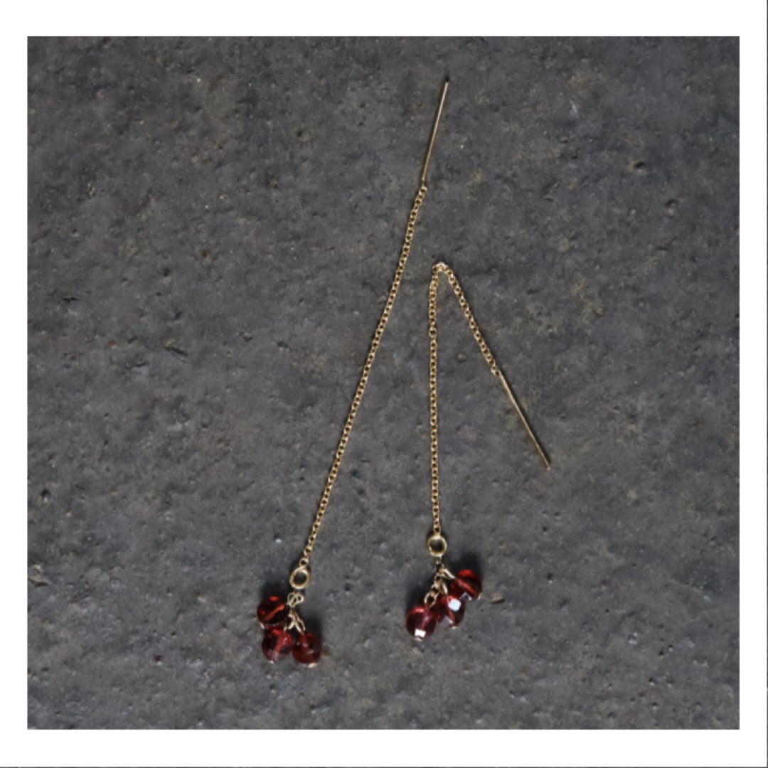 【14kgf】ガーネット　アメリカンピアス