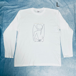 パウルクレー　忘れっぽい天使　ロンT 綿Tシャツ長袖　白 SML XL有り 1枚目の画像