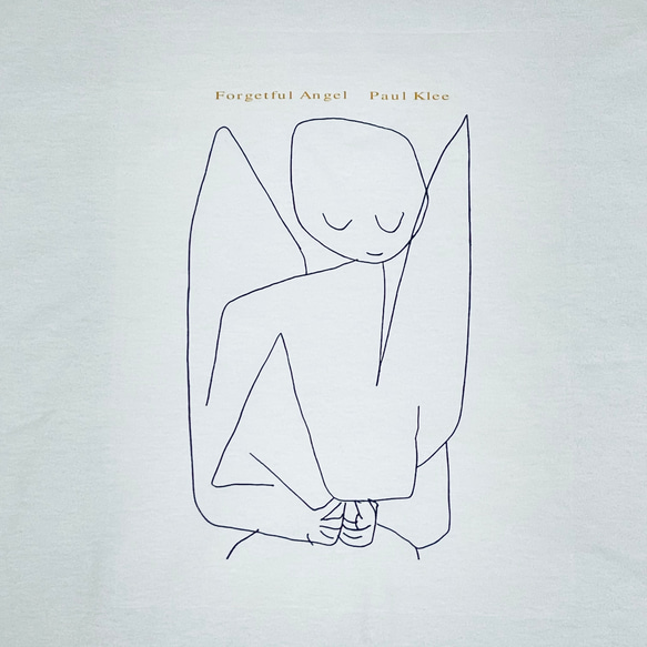 パウルクレー　忘れっぽい天使　ロンT 綿Tシャツ長袖　白 SML XL有り 4枚目の画像