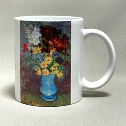 ゴッホ　青い花瓶にいけた花　マグカップ 1枚目の画像