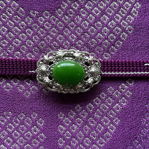 翡翠　ブローチ　帯留め　ペンダント 1_b9e43a02594842f56728e9a04001