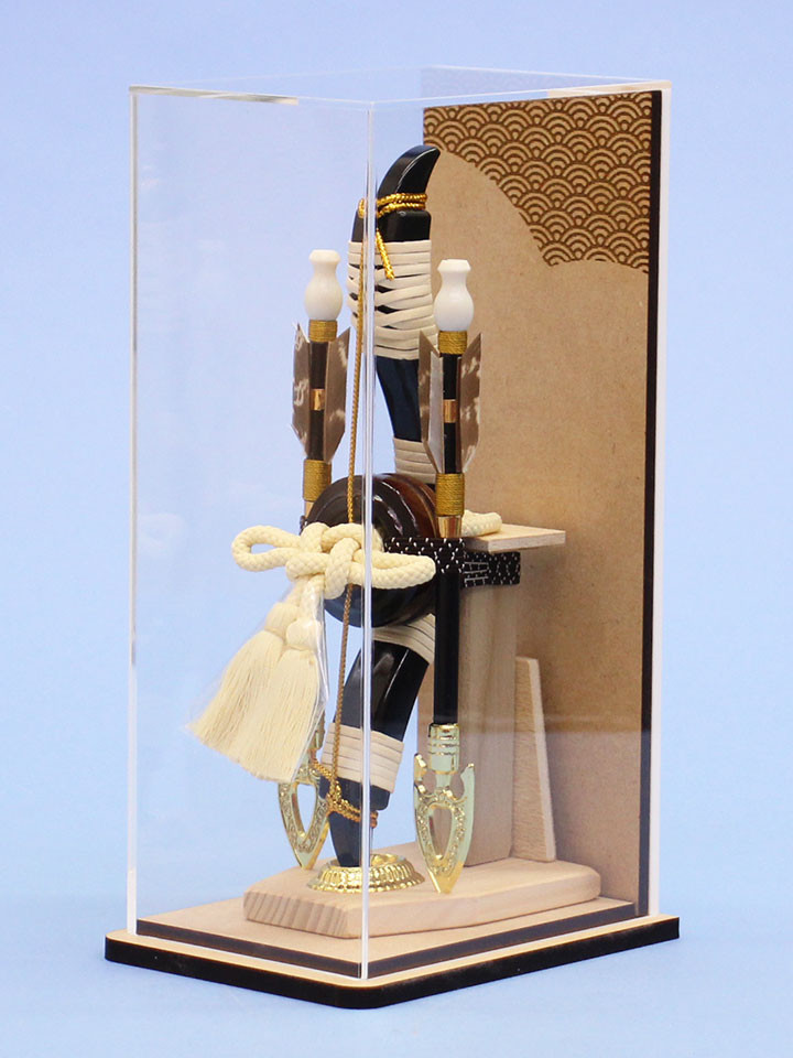 コンパクトサイズ破魔弓　月光アクリルケース飾り